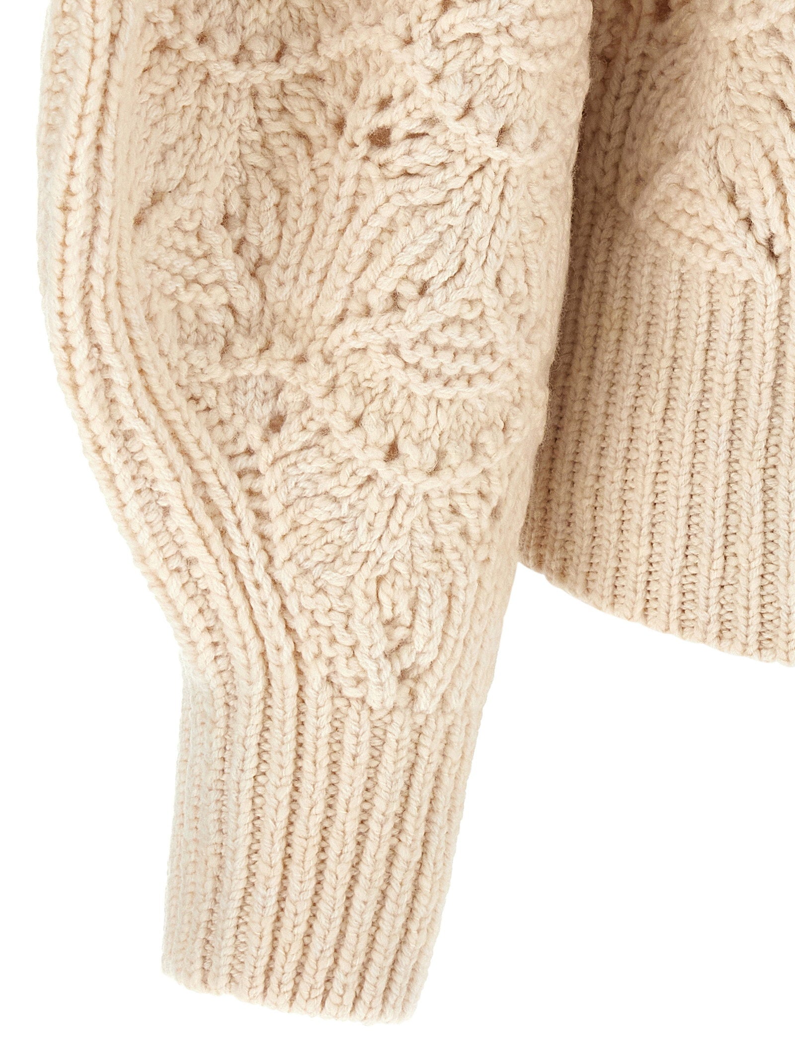 Zimmermann Hypnotic Cable Knit Sweater Beige
