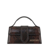 Jacquemus The Big Child Shoulder Bag in Brown Leather with Flap Brown