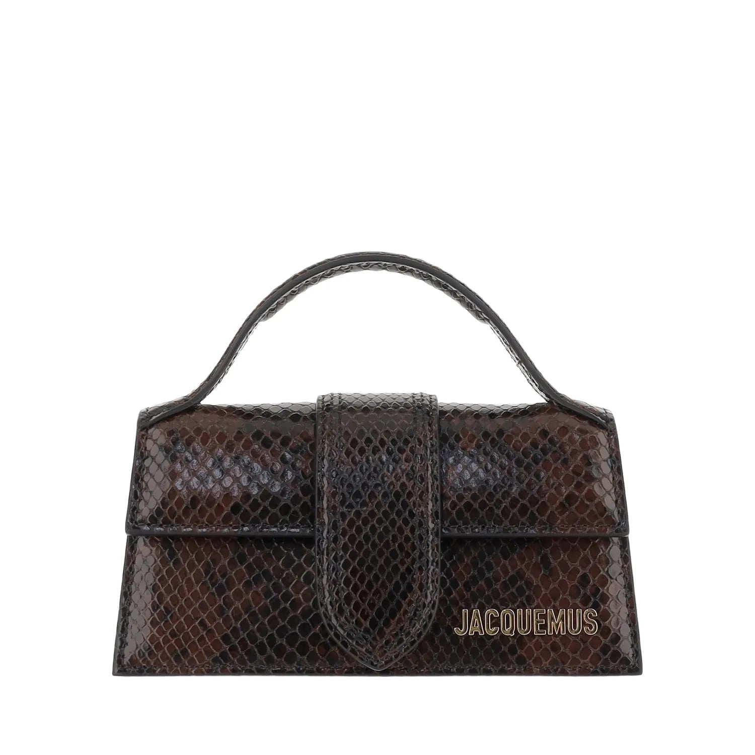 Jacquemus The Big Child Shoulder Bag in Brown Leather with Flap Brown