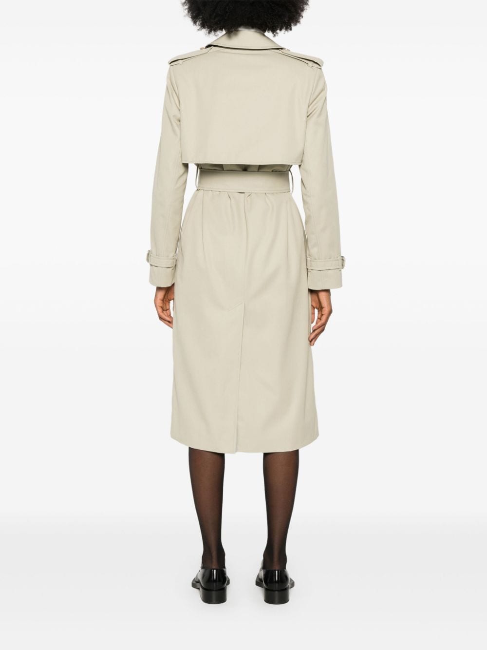 Trench-coat en mélange de coton