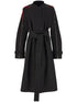 Ferragamo belted waist trench coat black