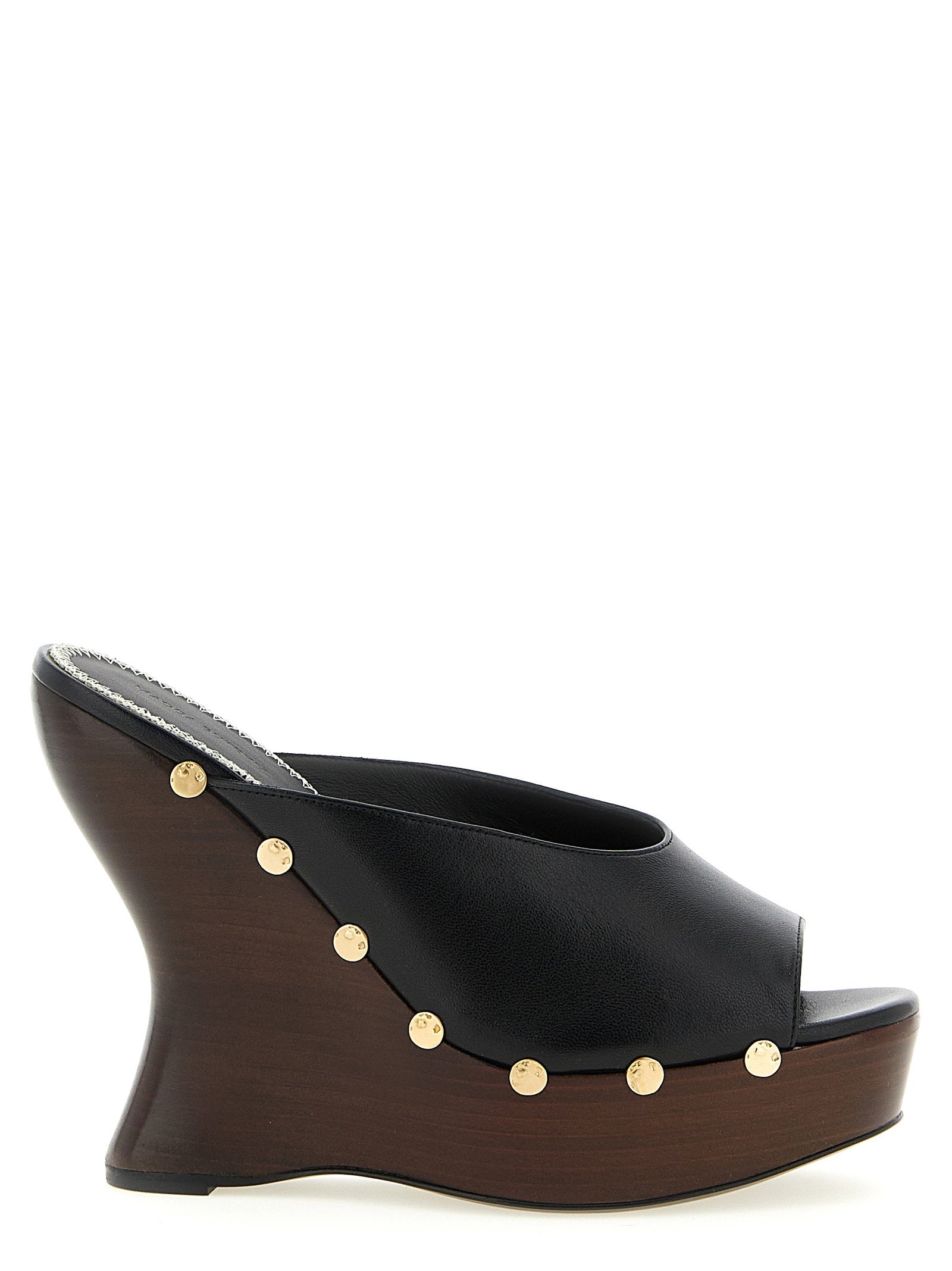 Magda Butrym Leather Mules Black