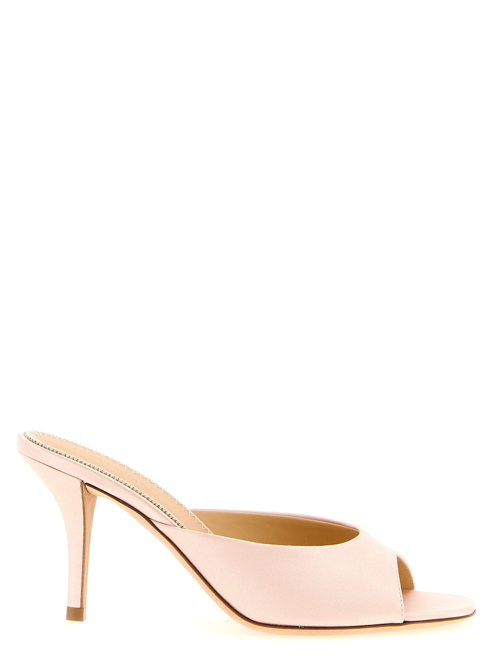 Magda Butrym Satin Mules Pink