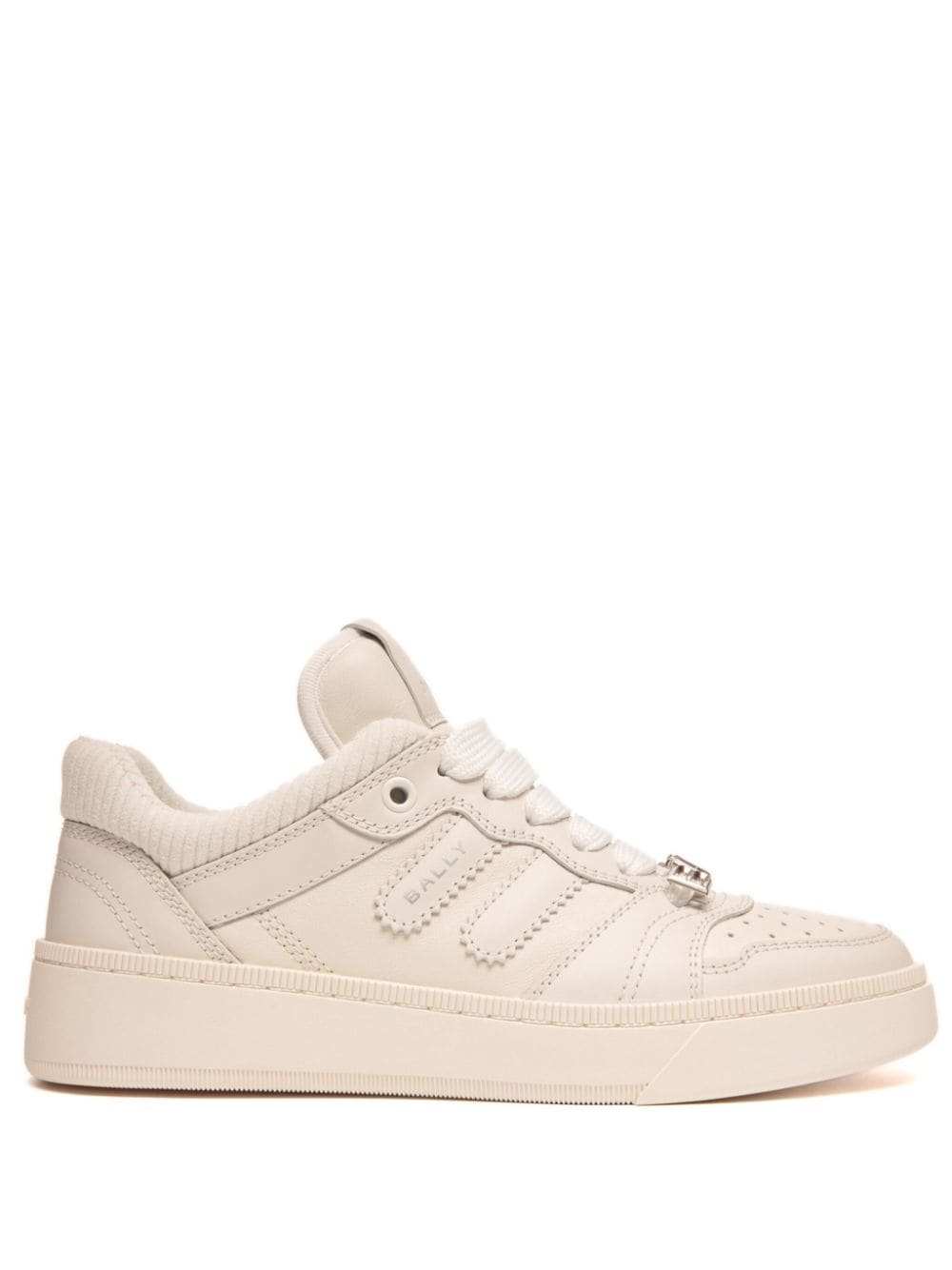 Bally Off-White Calf Leather Logo Sneakers White