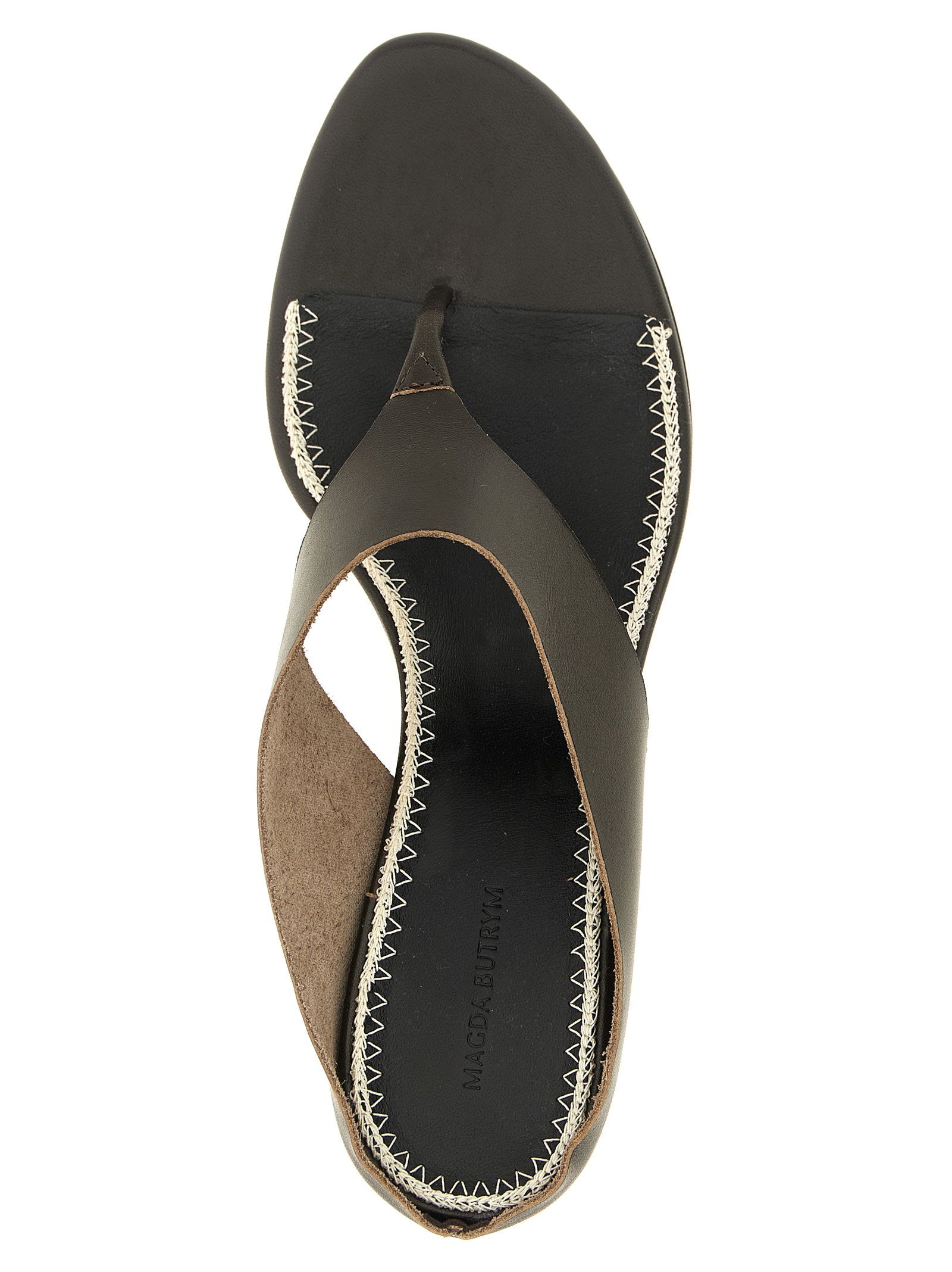 Magda Butrym Leather Sandals Brown