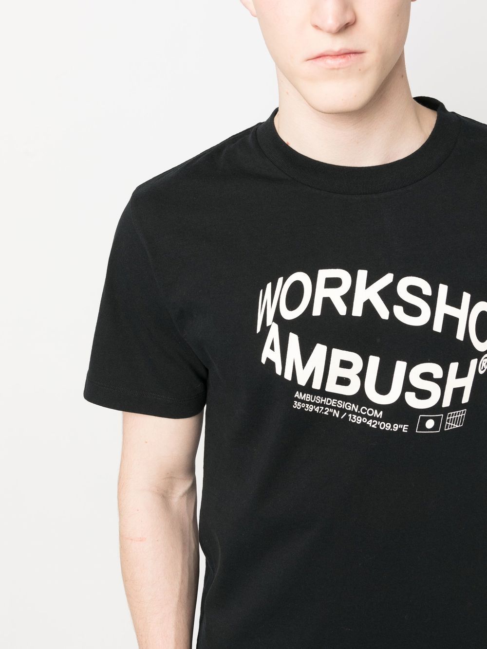 Ambush Logo-Print Cotton T-Shirt Black black