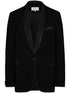 Maison Margiela Signature Wool Shawl Collar Jacket Black