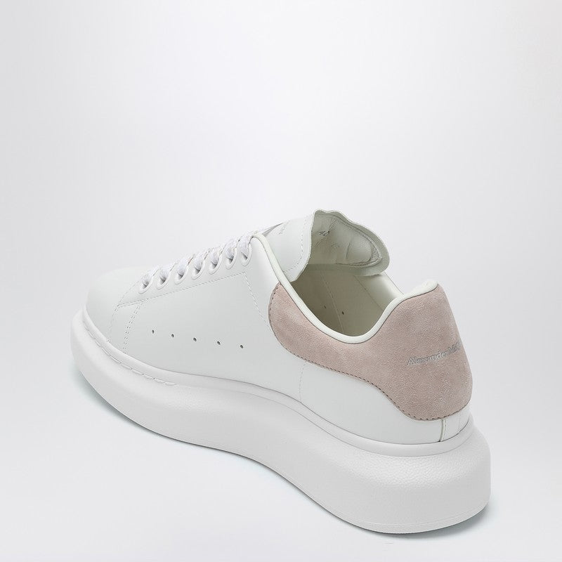 Alexander Mcqueen White Leather Oversized Sneakers with Patchouli Suede Heel White