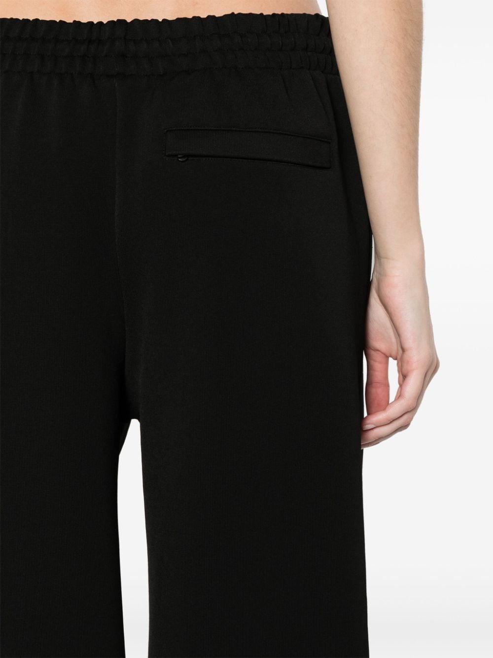 Wardrobe.Nyc Ribbed Knit Straight-Leg Trousers Black Black