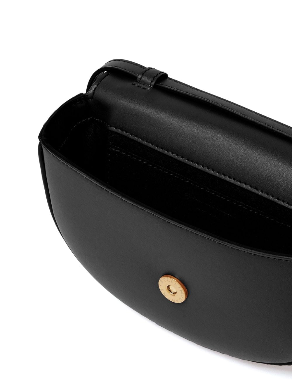 Stella McCartney Frayme Faux-Leather Shoulder Bag Black