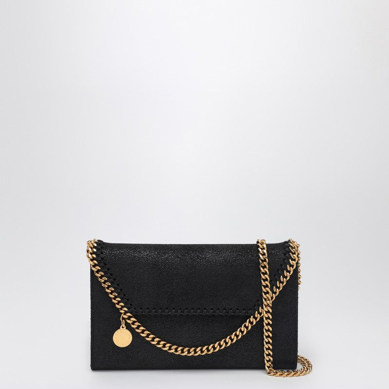 Stella McCartney Black Mini Shaggy Deer Cross-Body Bag with Gold-Tone Chain Black