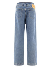 The Attico Straight-Leg Washed Denim Jeans Clear Blue