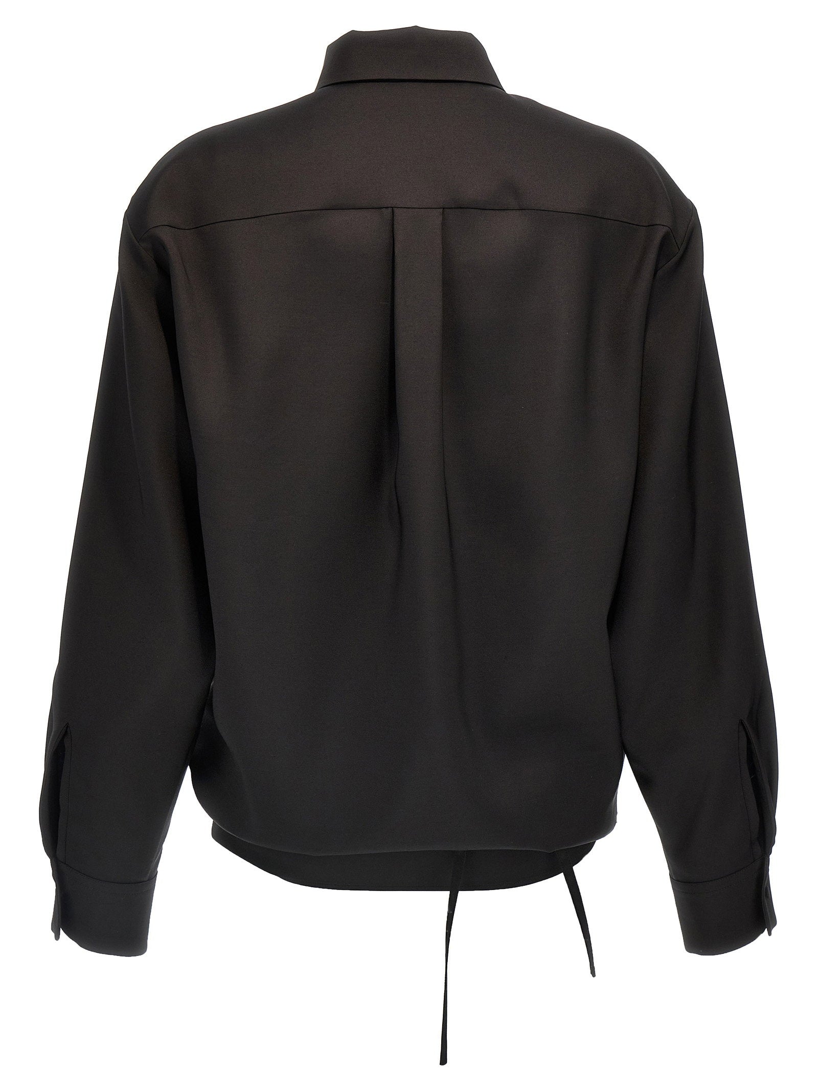 Valentino Garavani Valentino Techno Light Wool Shirt Black