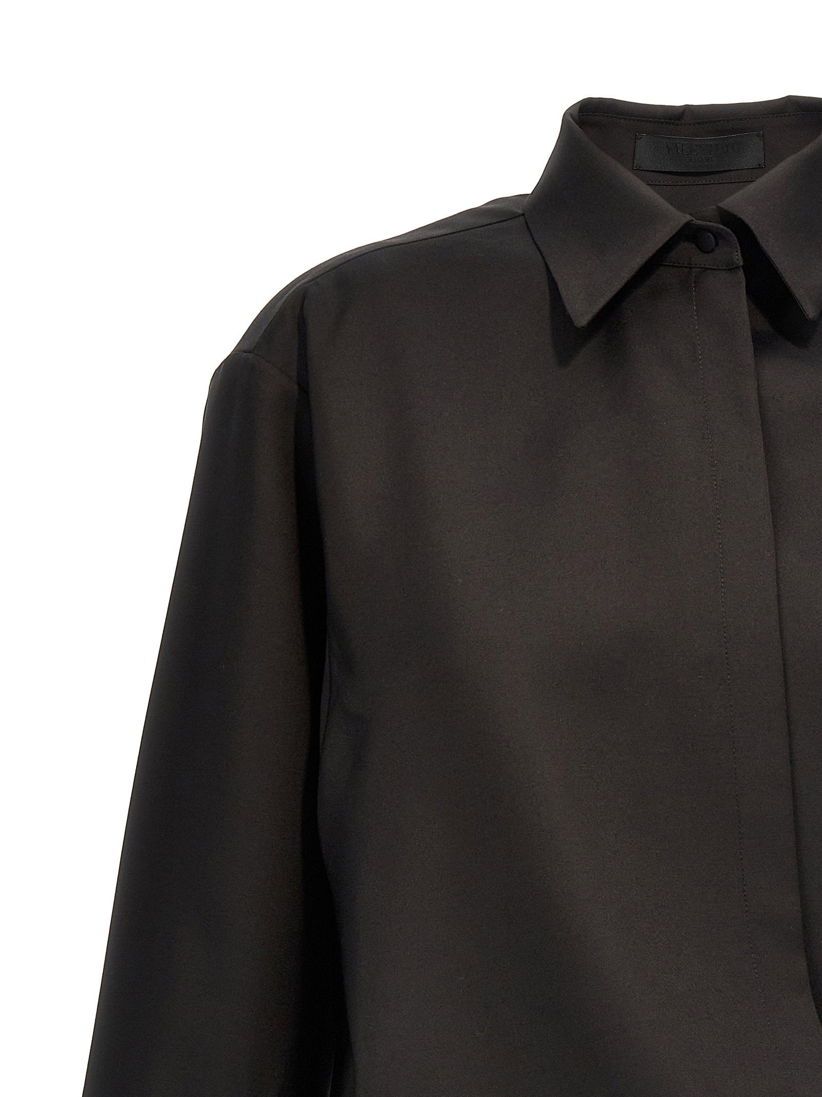 Valentino Garavani Valentino Techno Light Wool Shirt Black