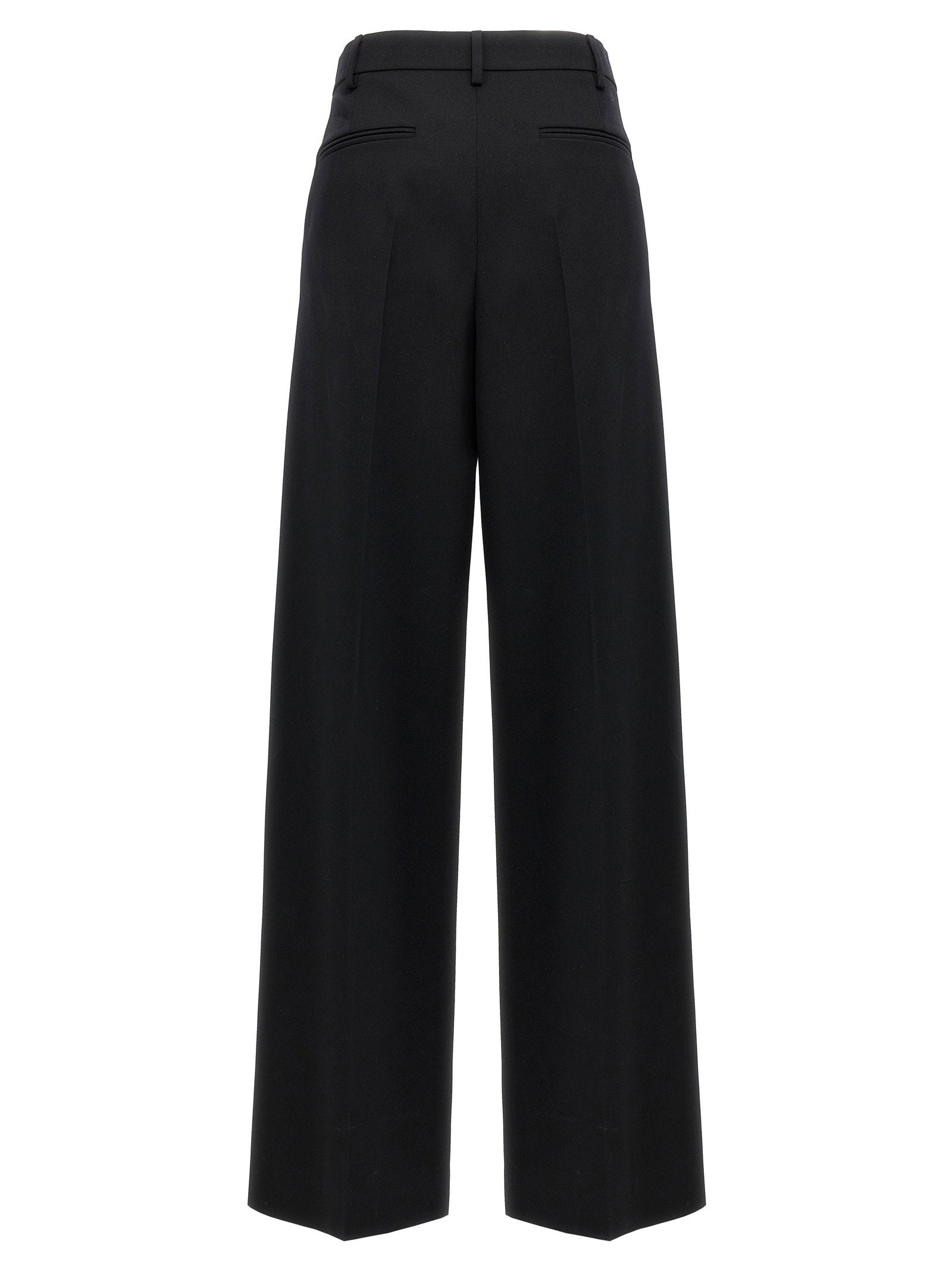 Valentino Garavani Valentino Solid Grisaille Pants Black