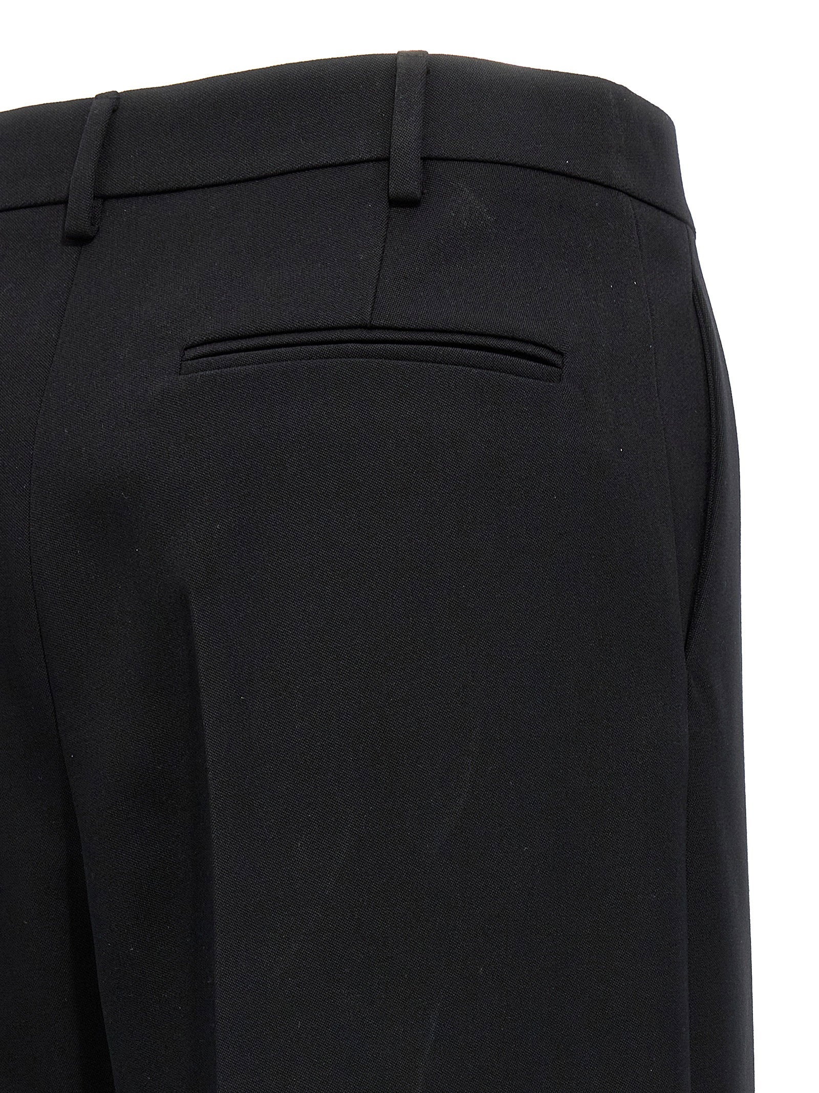 Valentino Garavani Valentino Solid Grisaille Pants Black