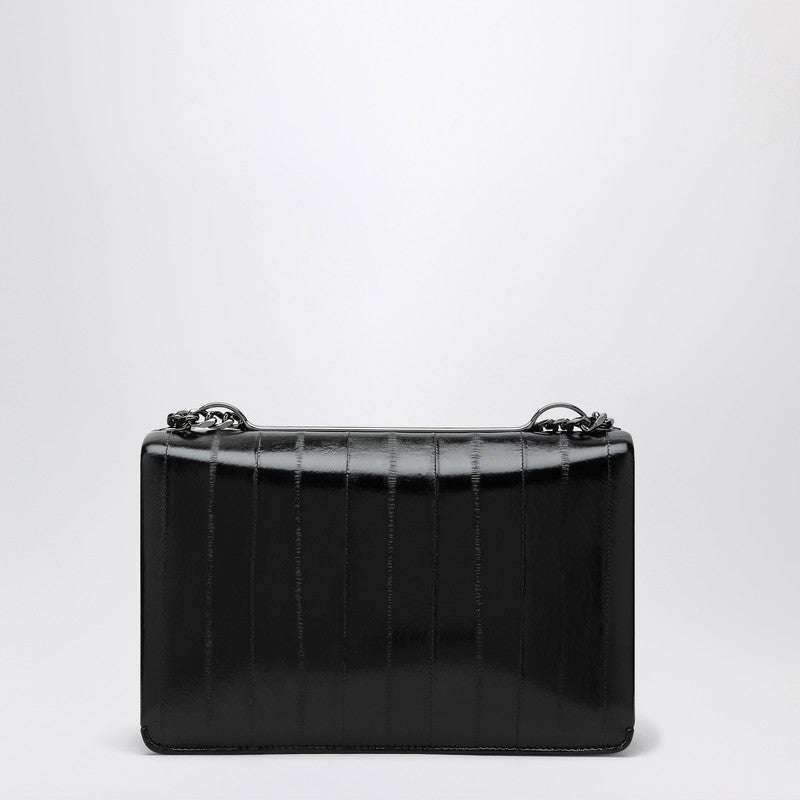 Valentino Garavani Medium VLogo Leather Shoulder Bag Black