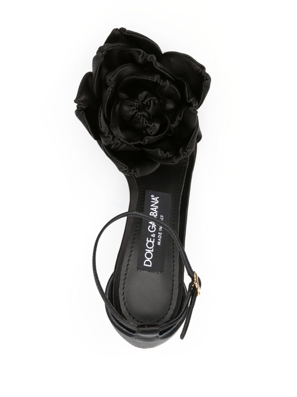Dolce & Gabbana Keira floral-Appliqué Satin Sandals