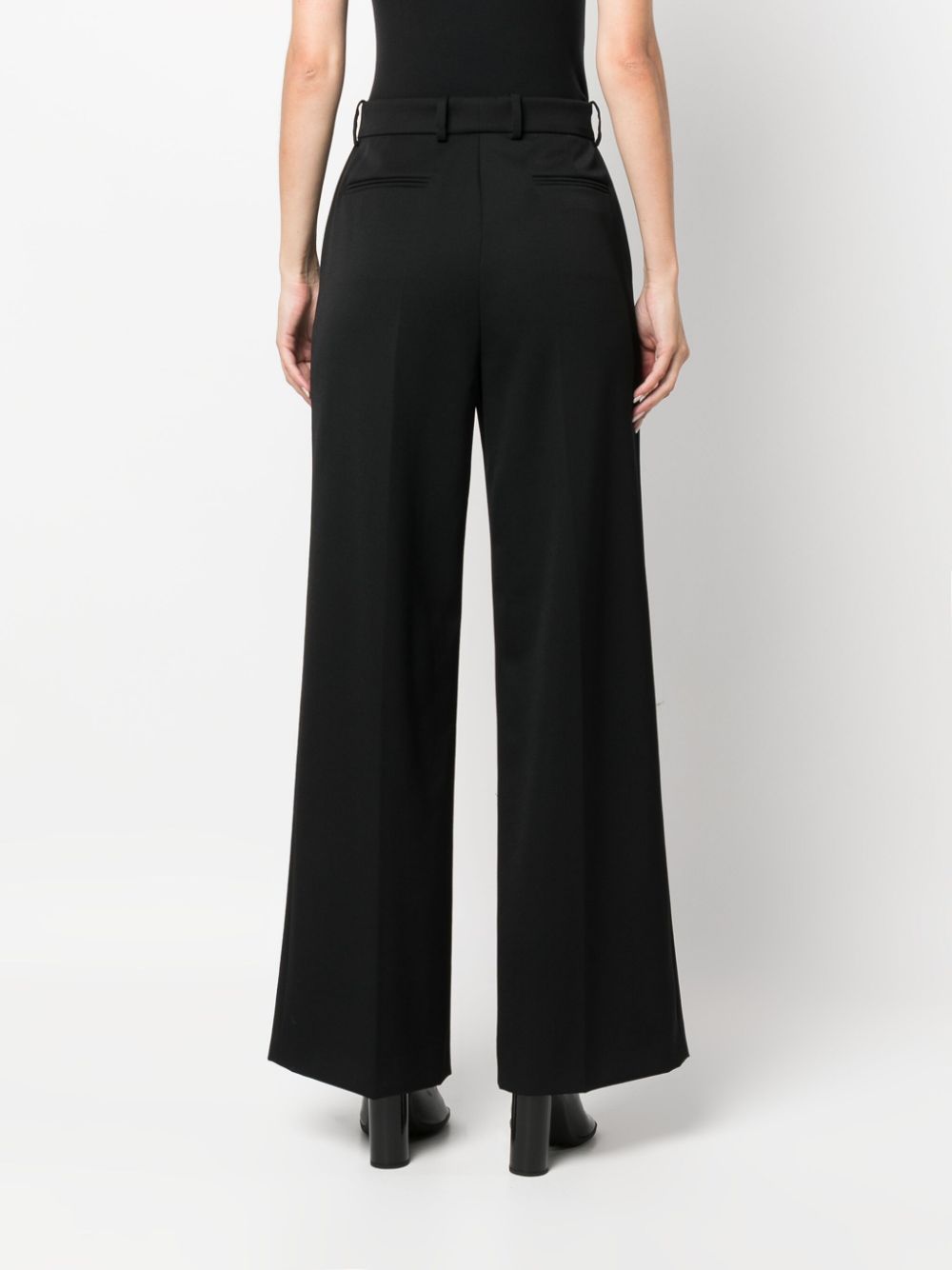 Lanvin Wide-Leg High-Waisted Tailored Trousers Black