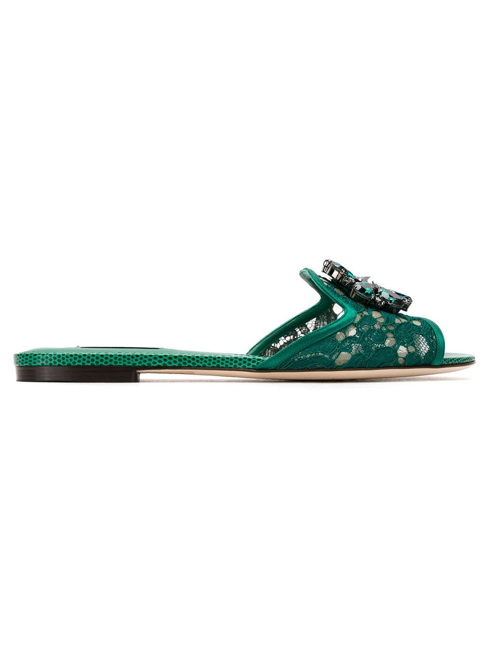 D&G Crystal Slides Green