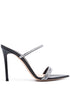 Gianvito Rossi Cannes 105 Crystal-Embellished Patent Leather Mules Black