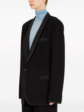 Maison Margiela Signature Wool Shawl Collar Jacket Black