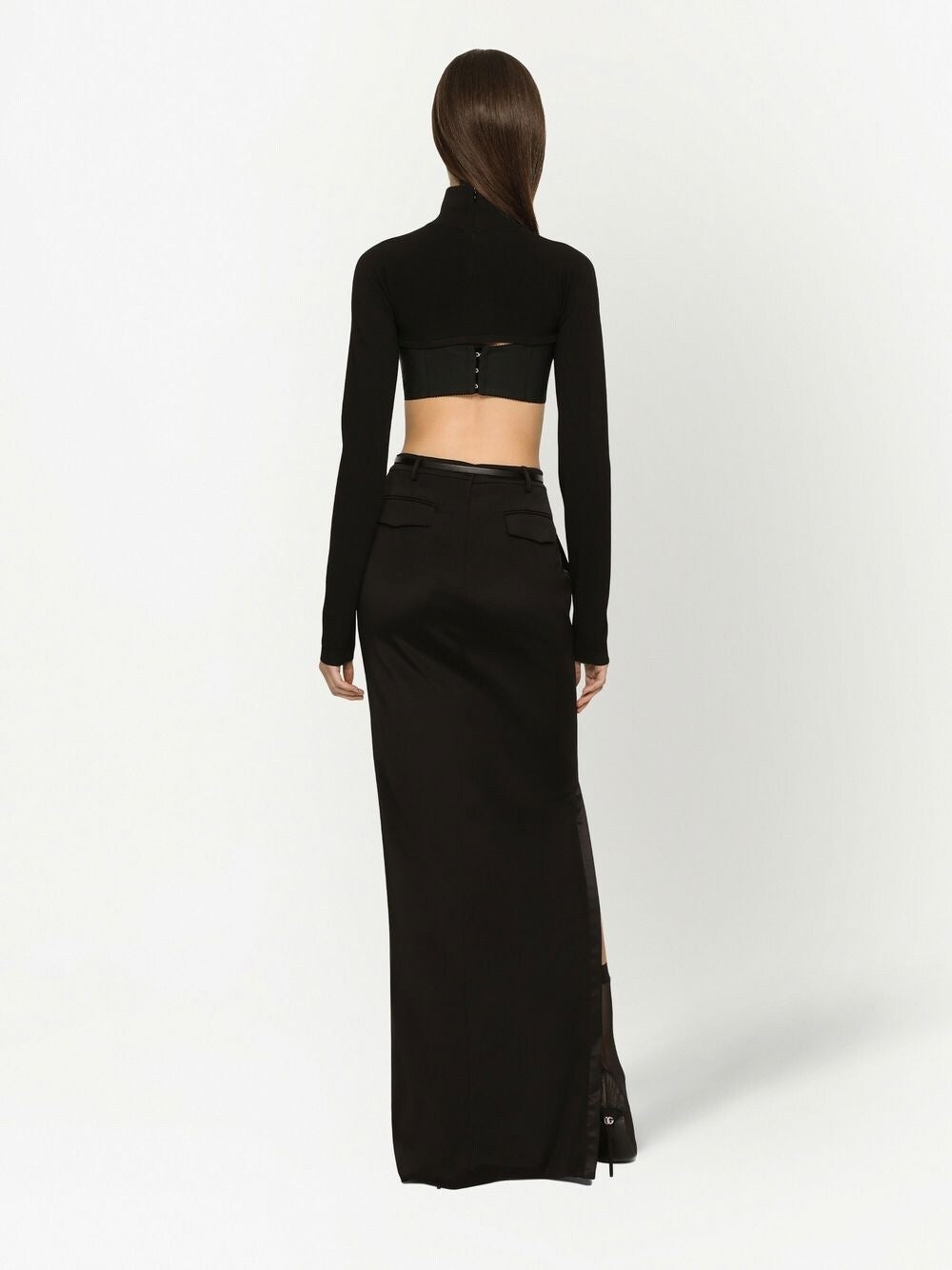 D&G cropped high-neck top