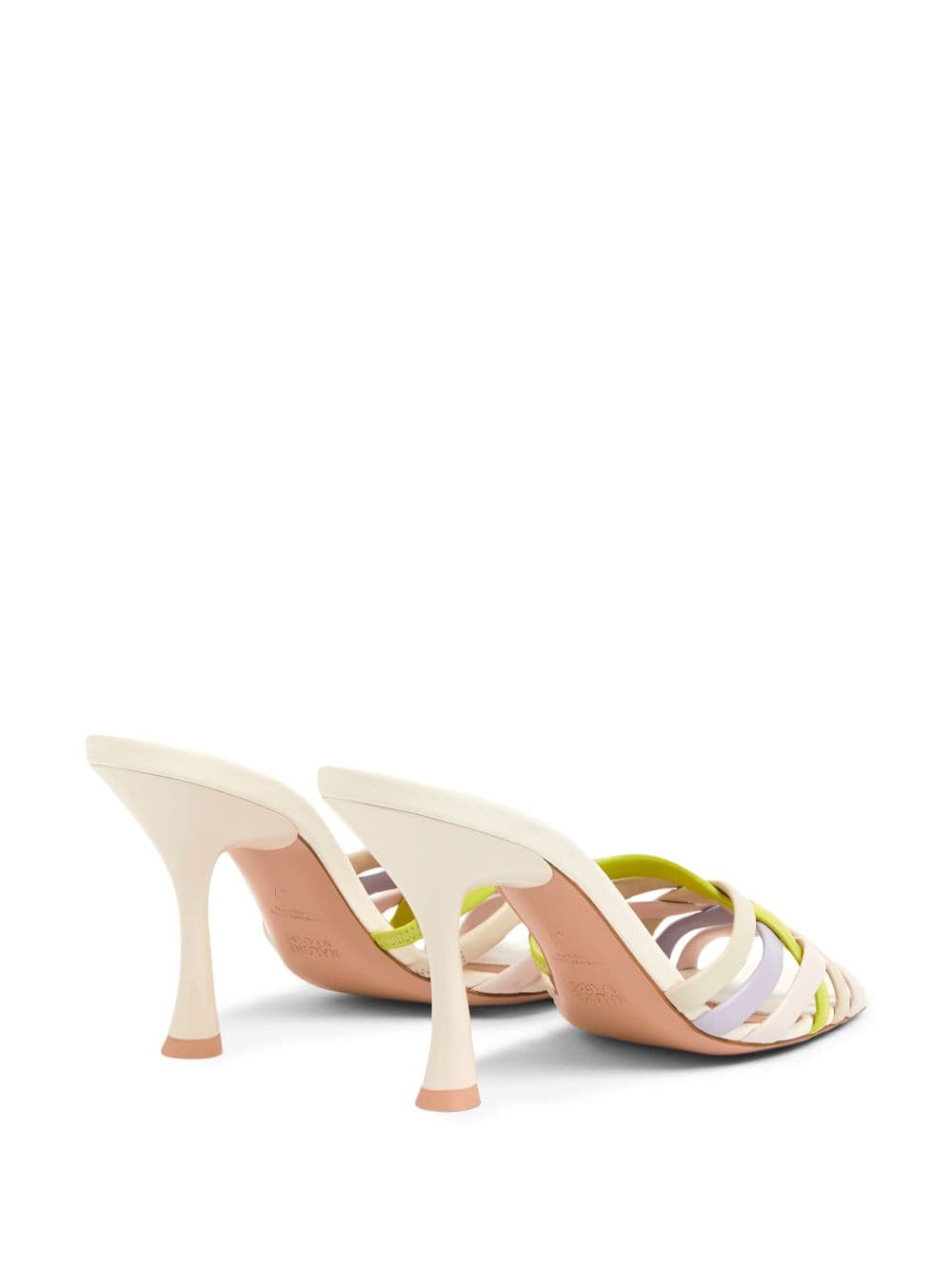 Malone Souliers 90mm Interwoven Nappa Leather Mules Multicolour