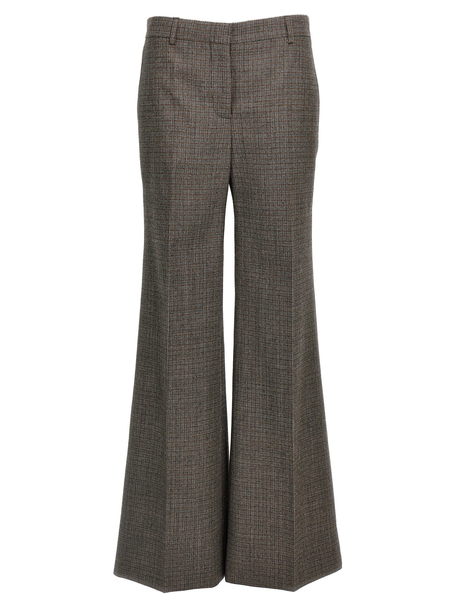 Stella Mccartney Houndstooth Foot Pants Gray