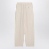 Stella McCartney Wide-Leg Butter Linen-Blend Trousers White