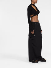 Coperni Low-Rise Drawstring Cargo Maxi Skirt Black Black