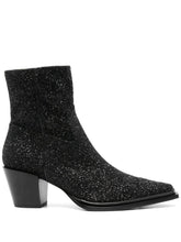 Jimmy Choo Cece Ab Glitter Ankle Boots Black