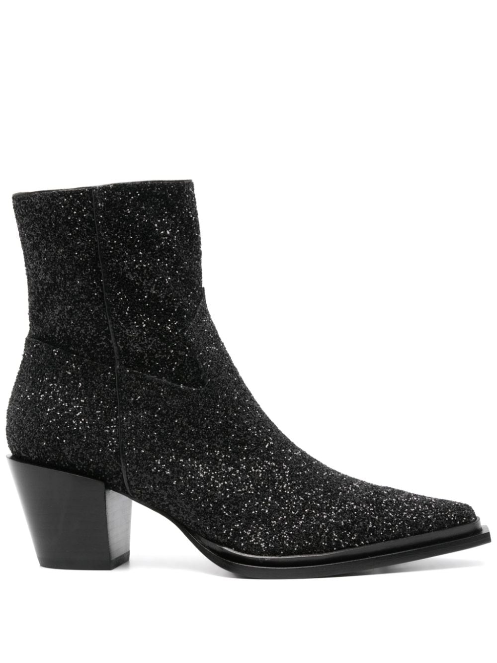 Jimmy Choo Cece Ab Glitter Ankle Boots Black