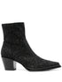 Jimmy Choo Cece Ab Glitter Ankle Boots Black