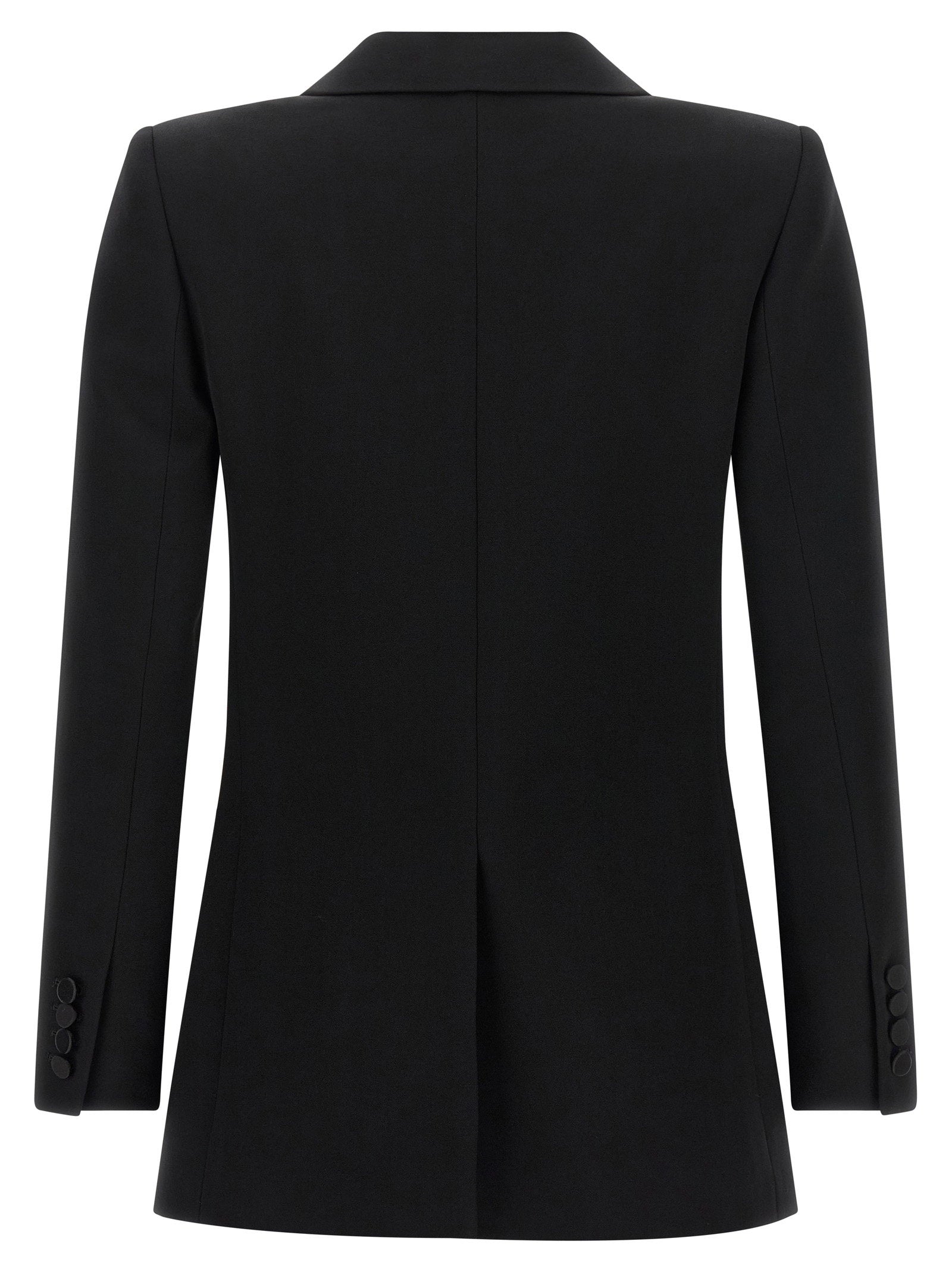 Saint Laurent Satin Lapel Blazer Black