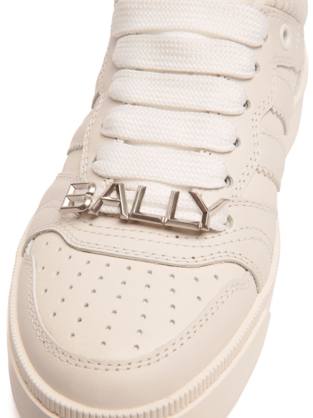 Bally Off-White Calf Leather Logo Sneakers White