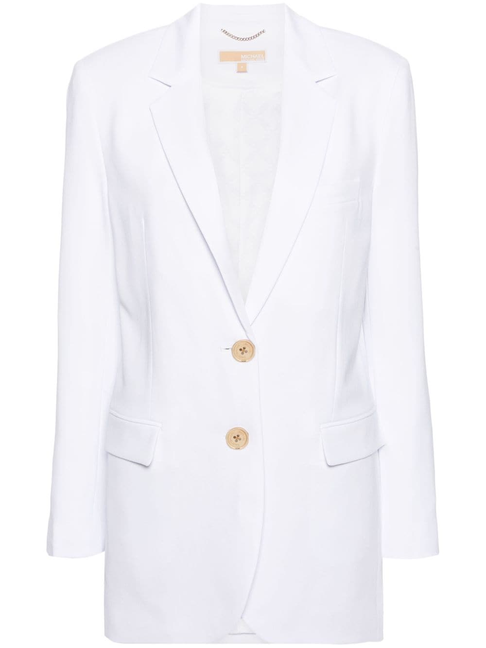 MMK Crepe Single-Breasted Blazer White