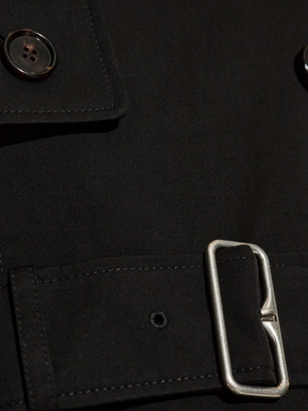 Burberry Cotton Trench Coat Black