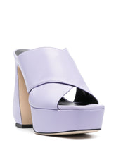 SI ROSSI 130mm Platform Leather Mules Lilac