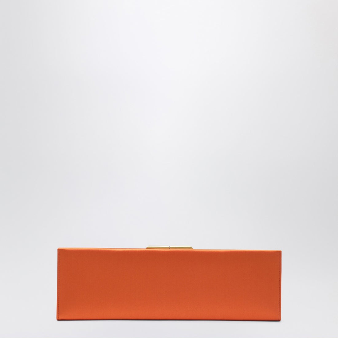 Saint Laurent Midnight Large Orange Satin Clutch orange