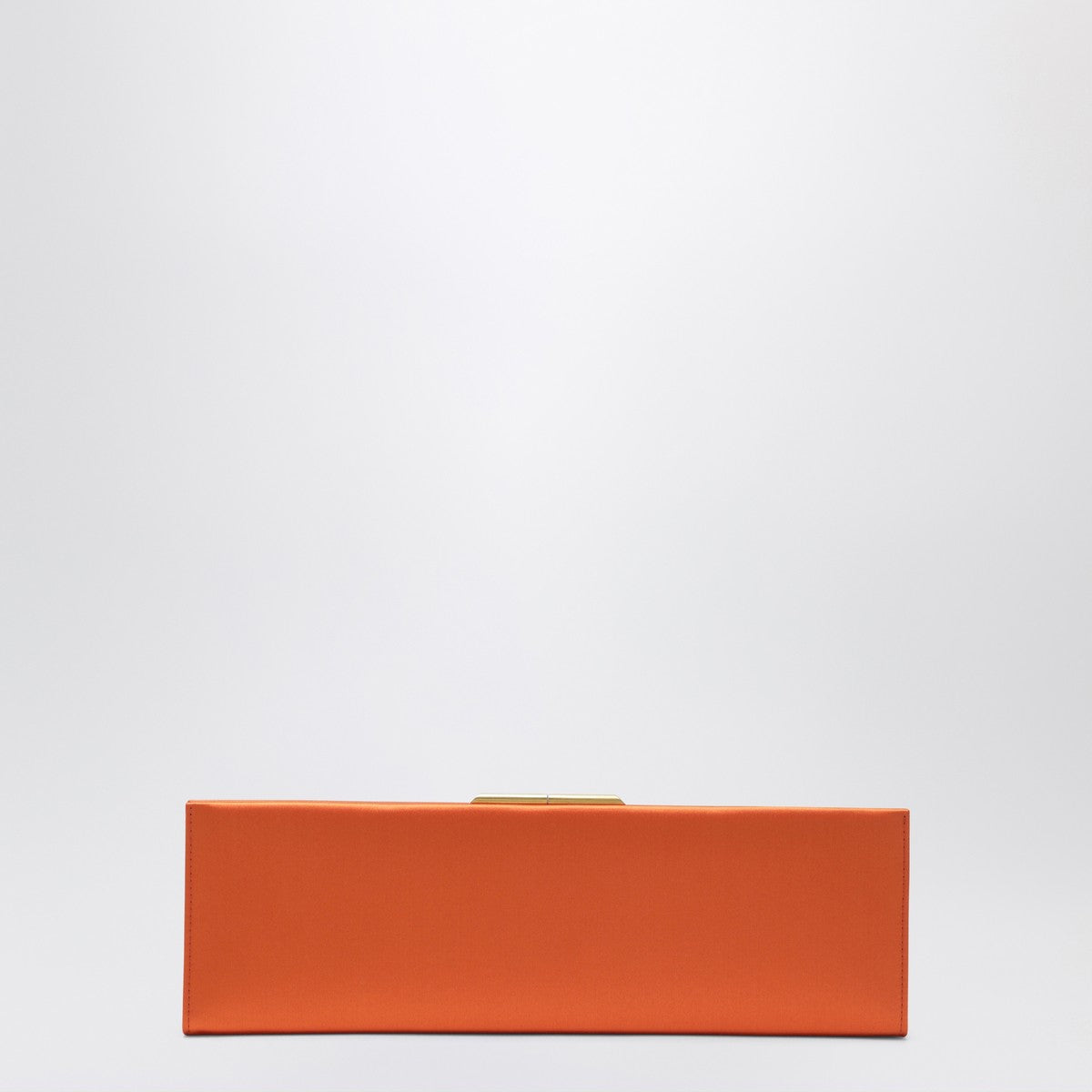 Saint Laurent Midnight Large Orange Satin Clutch orange