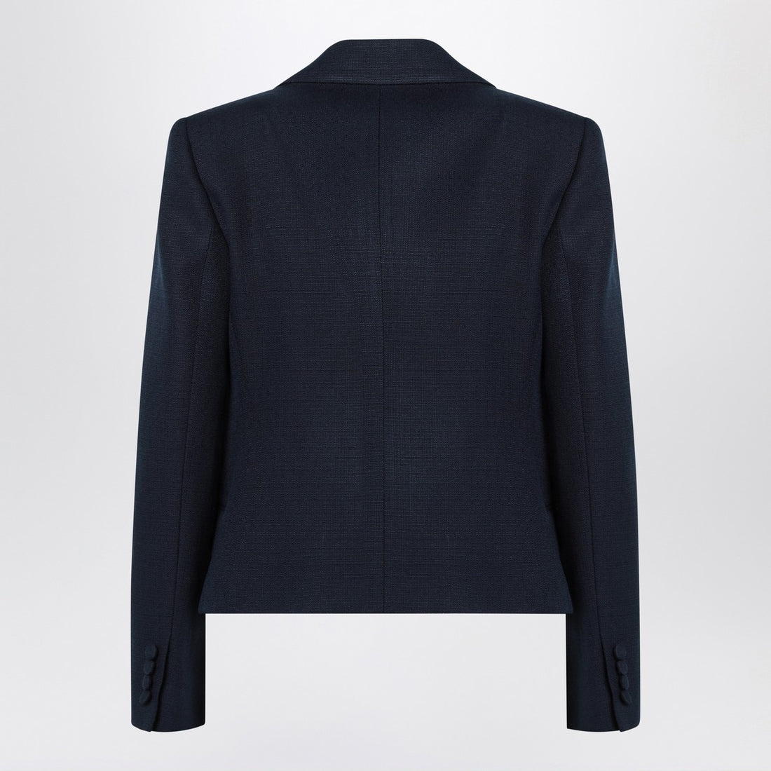 Valentino Single-Breasted Viscose Jacket with Bow Blue