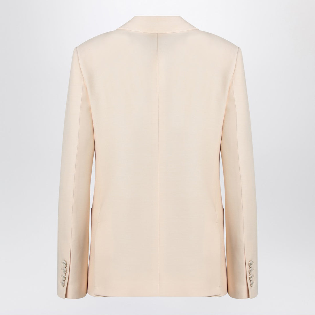 Valentino Wool and Silk Single-Breasted Light Beige Jacket Beige