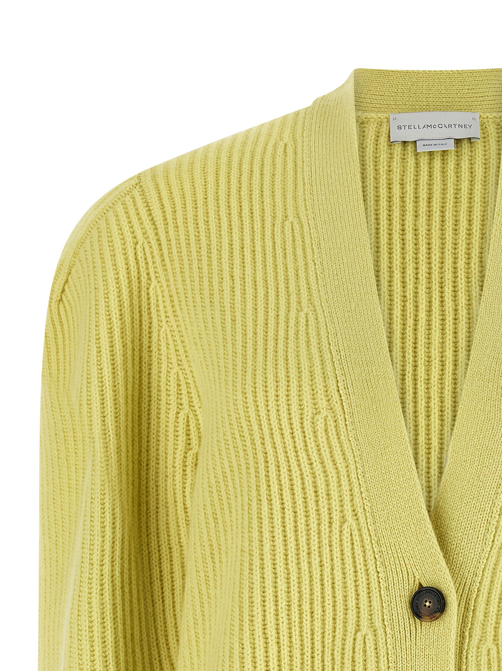 Stella Mccartney Thick Knit Cardigan Yellow