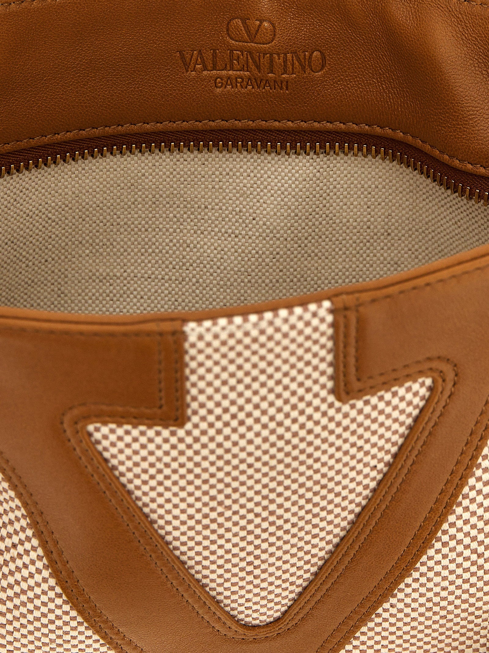 Valentino Garavani Viva Superstar Small Shopping Bag Beige