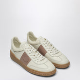 Valentino Garavani Low-Top Suede Sneakers in Ivory and Cinnamon Pink Pink
