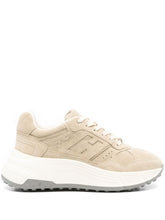 Hogan Pre Panelled Suede Hyperlight Sneakers Beige