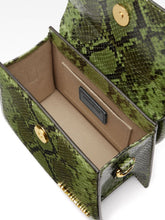 JACQUEMUS Le Chiquito Mini Snakeskin-Effect Calf Leather Bag Green