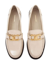 Ferragamo Salvatore Ferragamo Patent Leather Loafers Beige