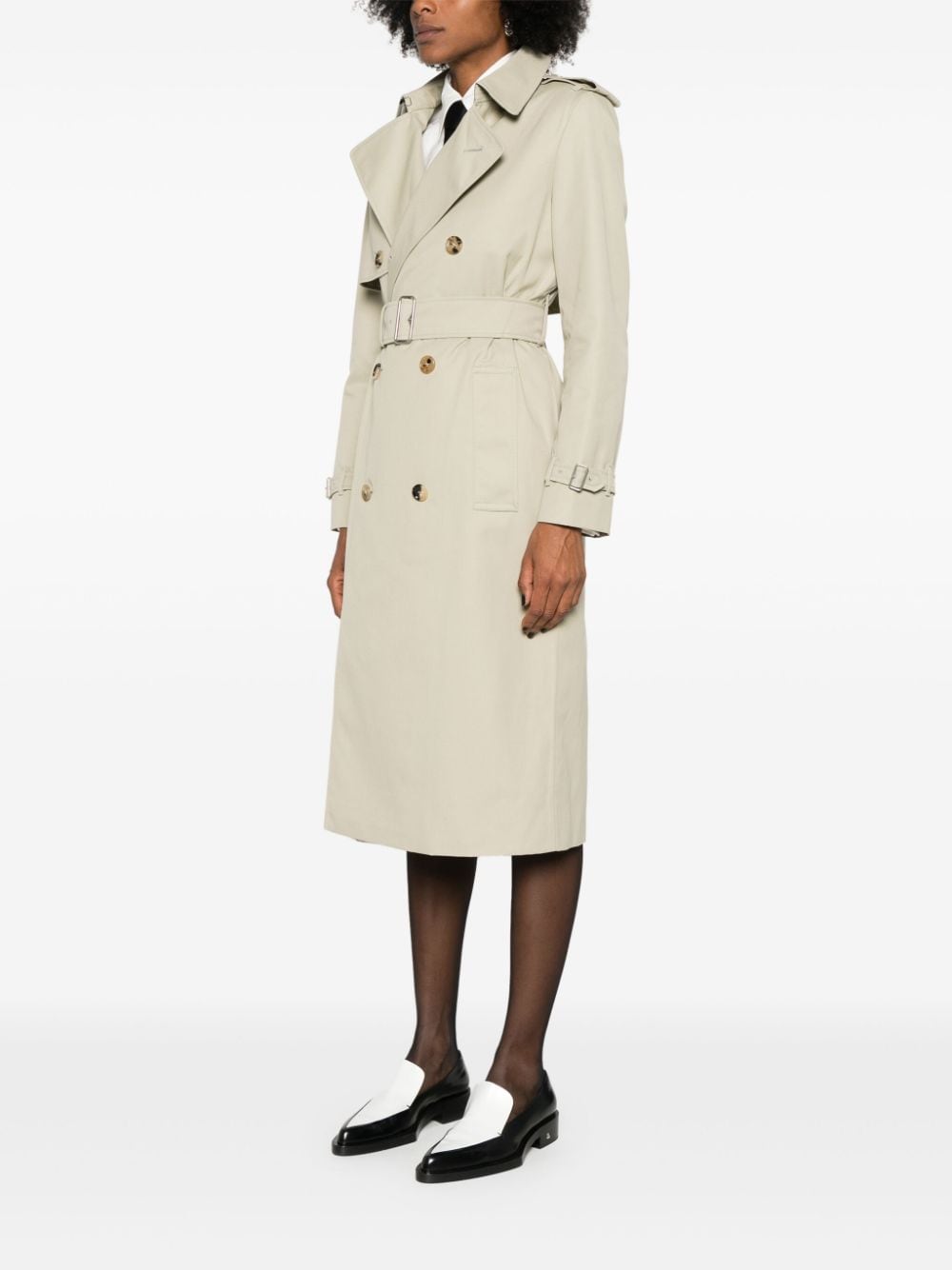 Trench-coat en mélange de coton